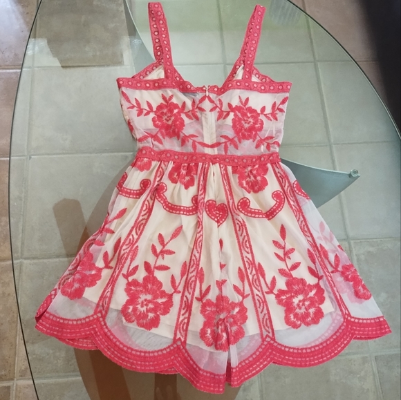 NWOT Floral print mesh romper with lining - Picture 3 of 11